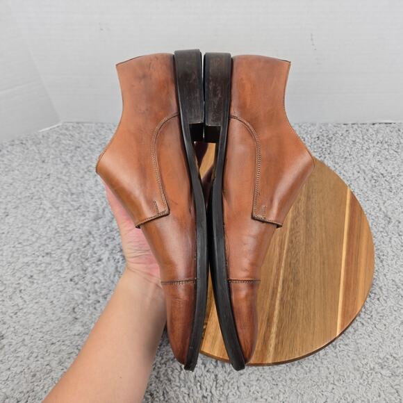 Paul Fredrick Mens 12 Brown Leather Office Buckle Monk Strap Loafer Dress Shoe main image 4